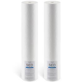 VEVOR - Whole House Water Filter Replacement Cartridge,4.5"x20" Polypropylene Sediment Filter for 3Stage Water Filtration System - White
