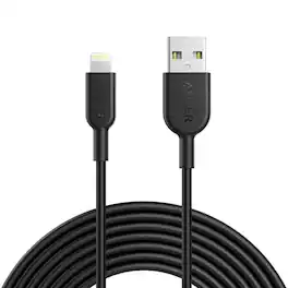 Anker - Powerline II Lightning Cable - Black