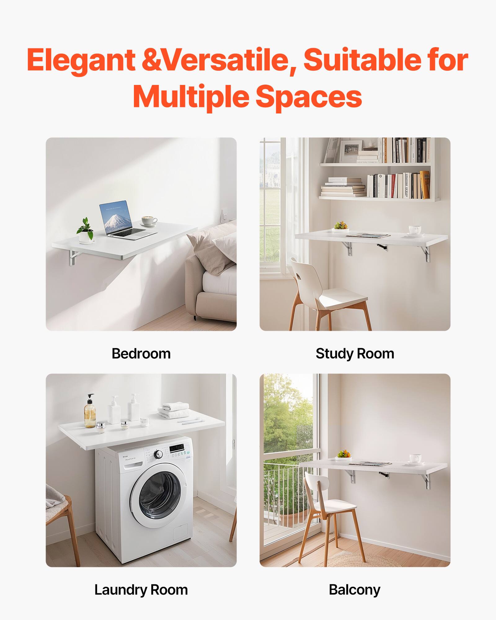 Elegant & Versatile, Suitable for Multiple Spaces

- Bedroom
- Study Room
- Laundry Room
- Balcony