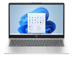 HP 14 inch Laptop PC 14-ep0500nr Intel Processor N200 4GB RAM 128GB UFS Win 11 Home S Silver - Silver - Front_Zoom