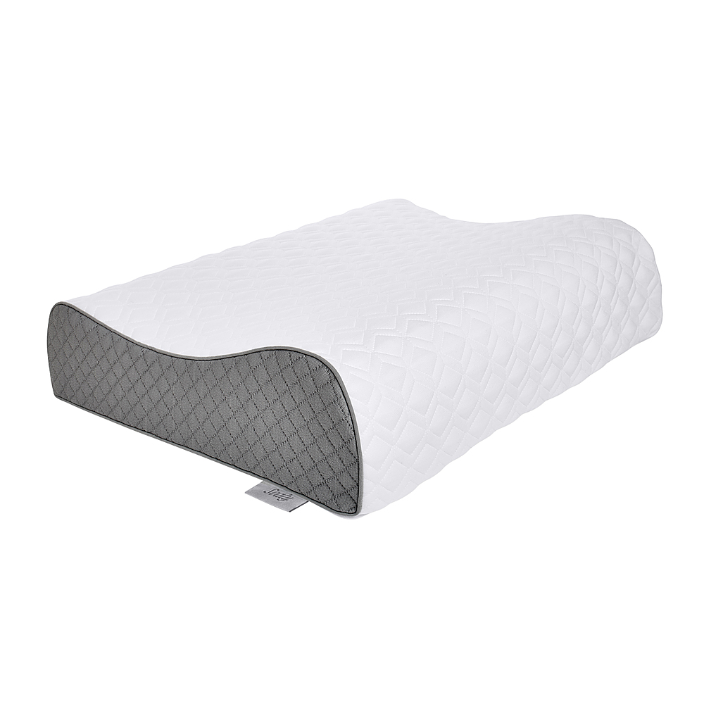 Angle View: Sealy - Memory Foam Contour Pillow - White and Gray
