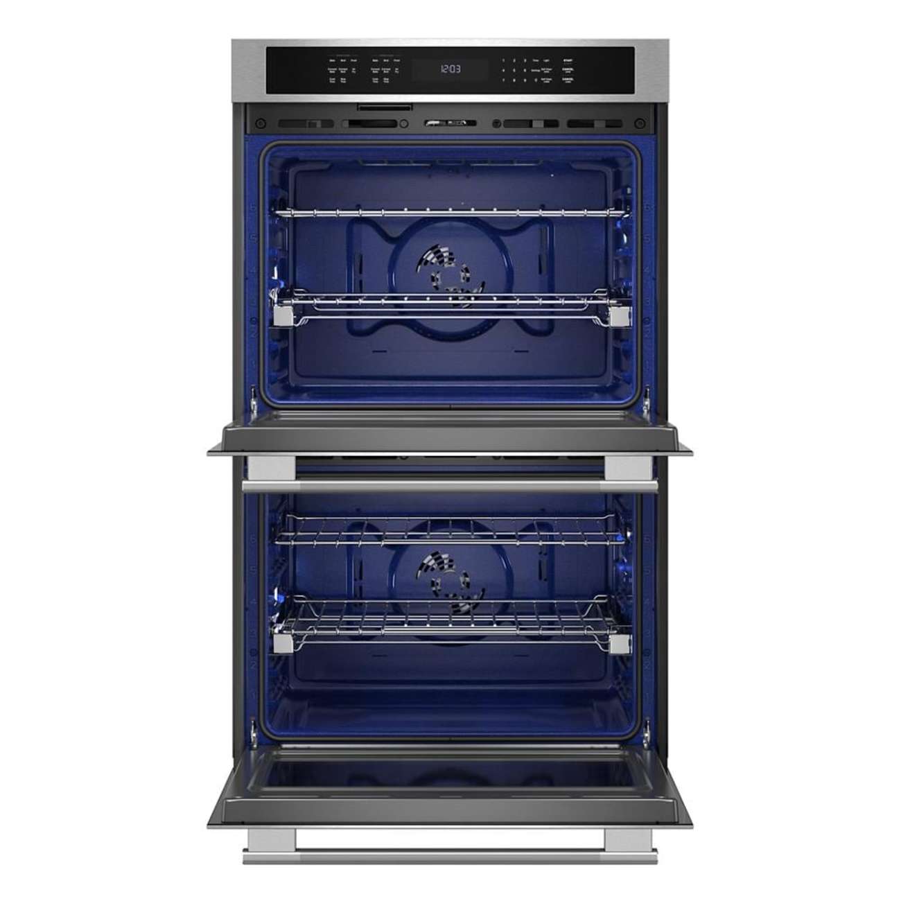 Alt View 9. KitchenAid - 30" Convection Built-In Electric Double Wall Oven with No Preheat Air Fry Mode - PrintShield Stainless.