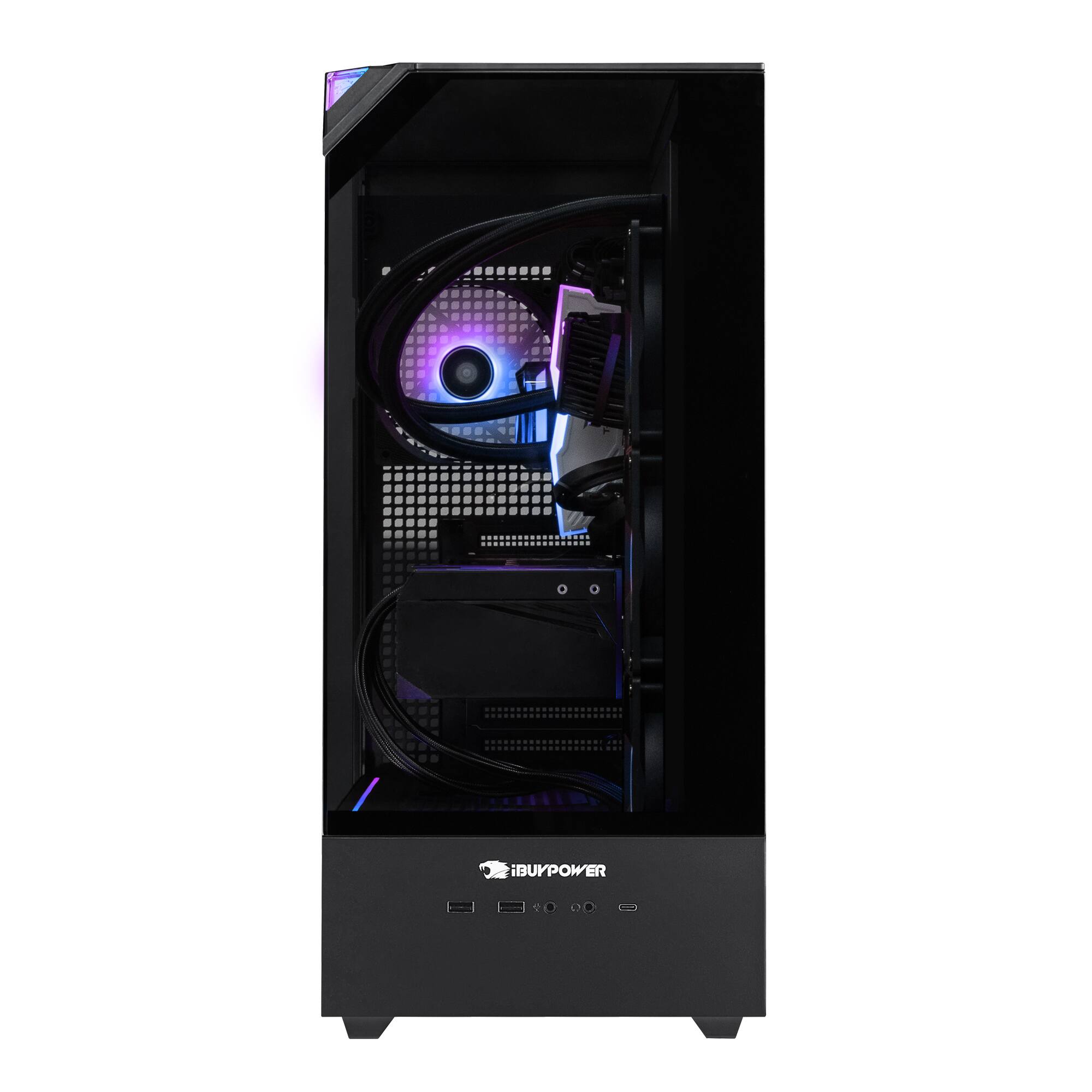 Alt View 1. iBUYPOWER - iBUYPOWER - Element Gaming Desktop PC - Intel Core Ultra 9 285K, NVIDIA GeForce RTX 5070Ti 16GB,32GB DDR5 RGB,2TB SSD - Black.