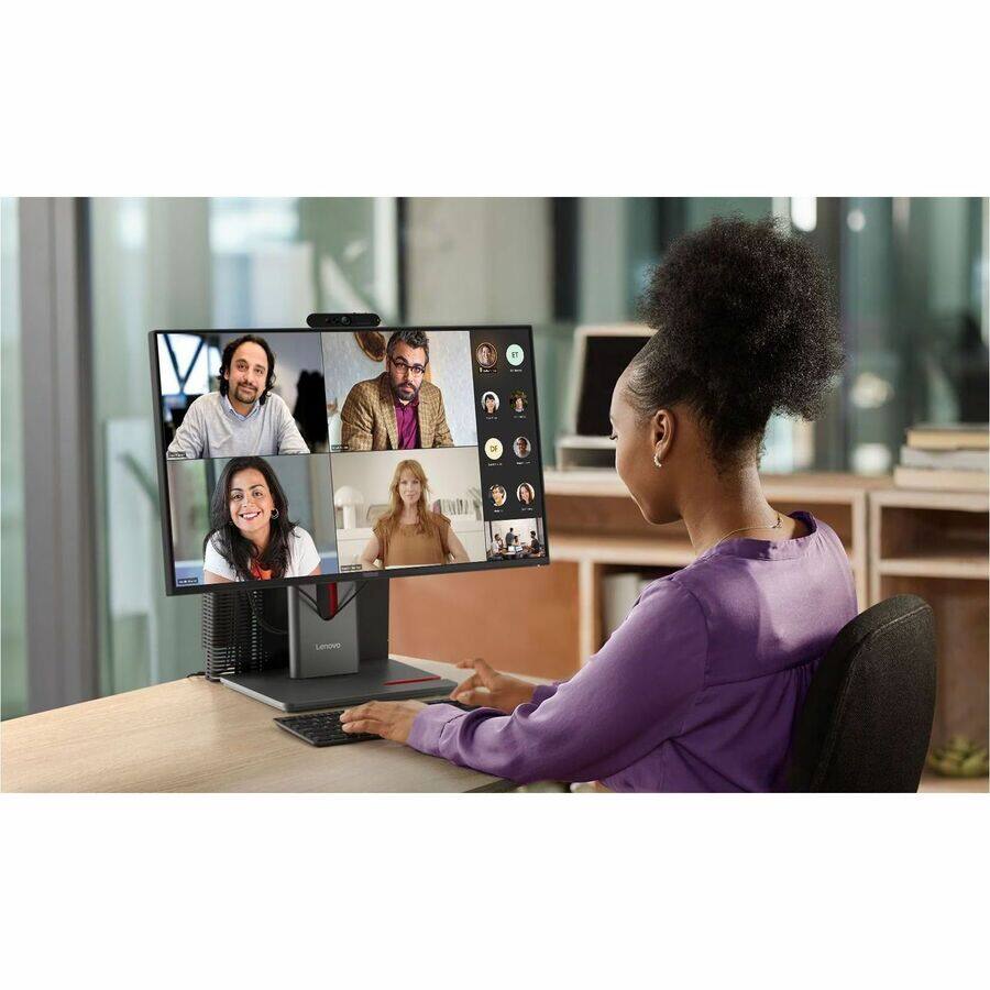 Alt View 5. Lenovo - Lenovo ThinkVision P24Q-40 24" Class WQHD LED Monitor - 16:9 - Raven Black - 23.8" Viewable - In-plane Switching (IPS) - Black.