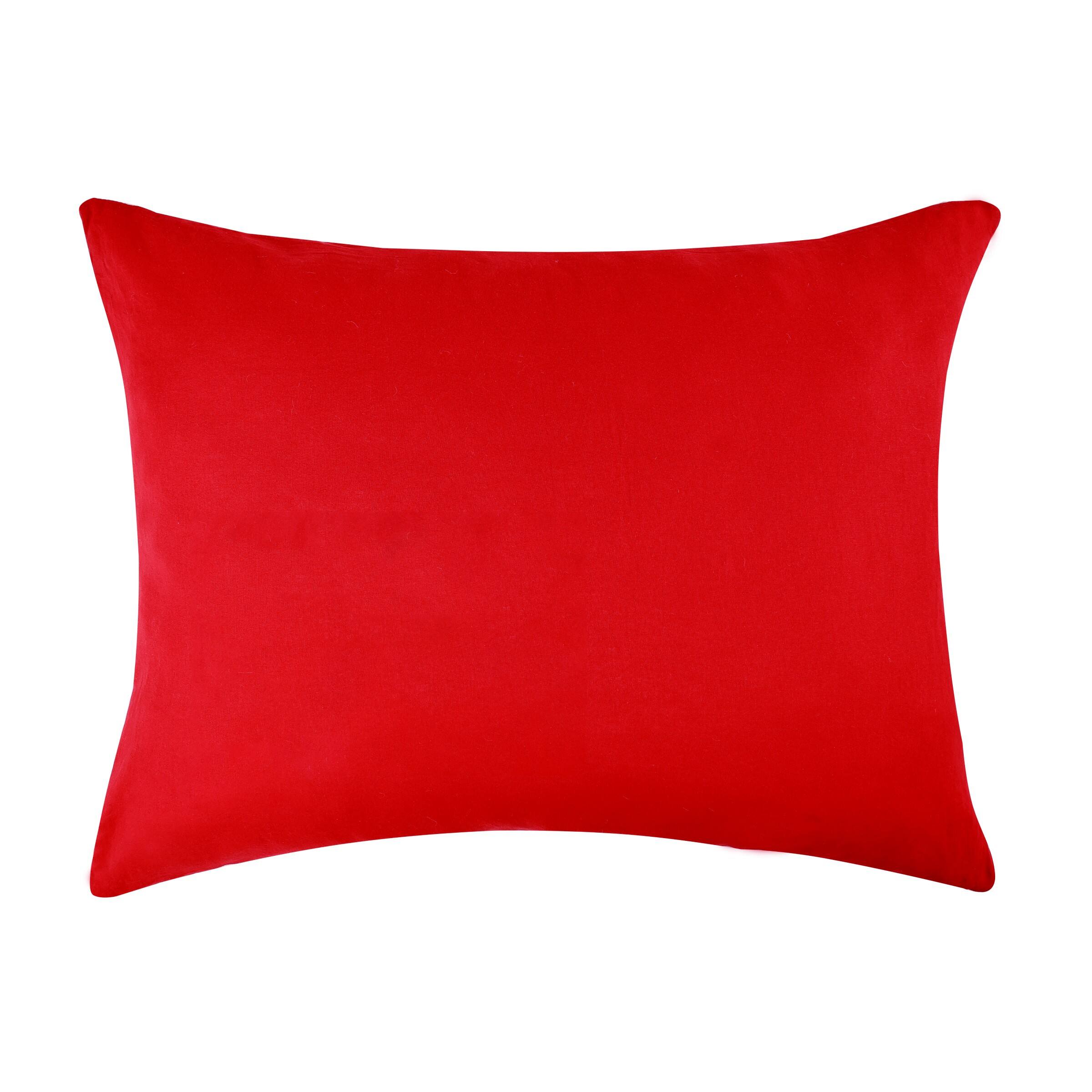 Back. BreeBe - Poppies Sham Standard - Red.