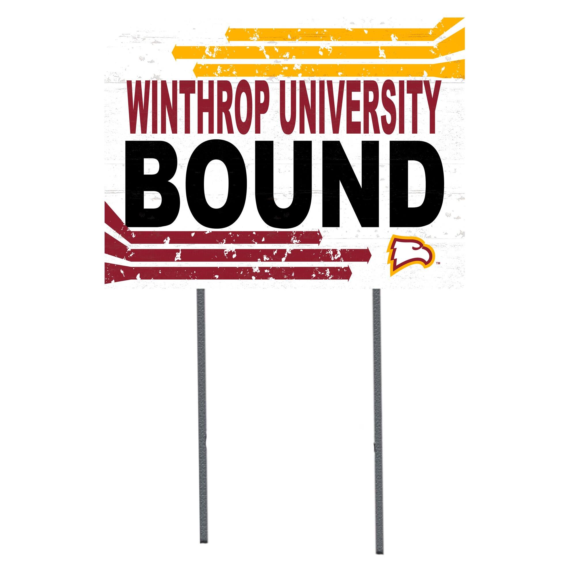 White Winthrop Eagles 18" x 24" Bound Yard Sign