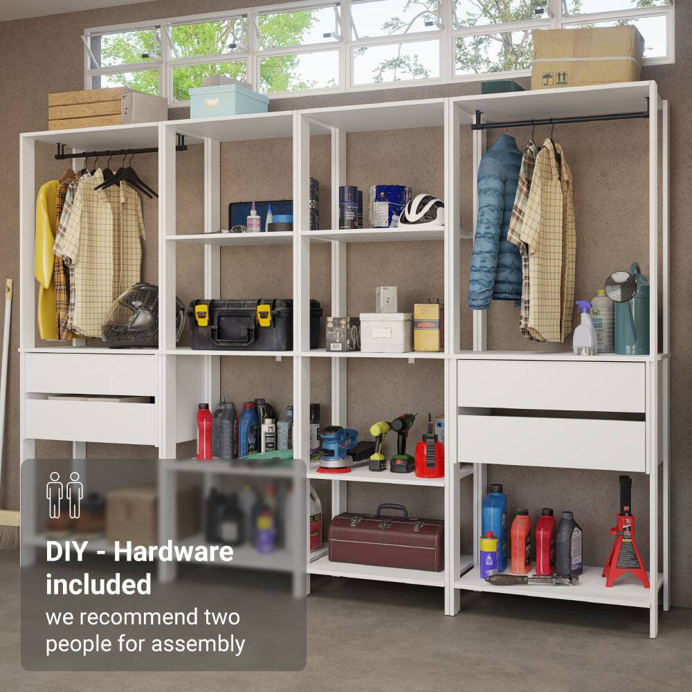 DIY - Hardware included  
we recommend two people for assembly