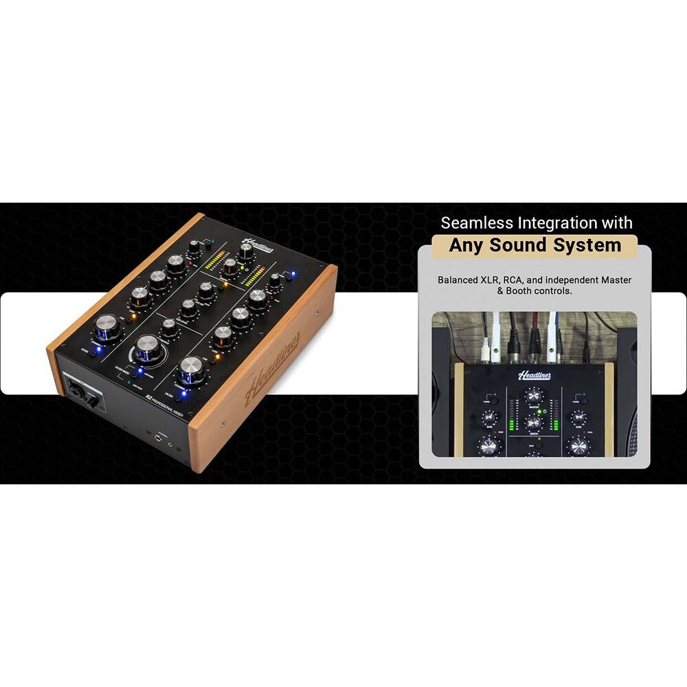 Seamless Integration with Any Sound System

Balanced XLR, RCA, and independent Master & Booth controls.