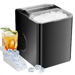 Bestier - Portable Ice Machine Countertop Ice Maker 9 Cubes in 6 Mins with Self-Cleaning Function - Black