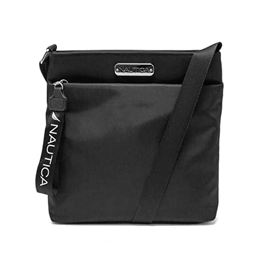 ESBANY - Diver Nylon Small Women's Crossbody Bag Purse with Adjustable Shoulder Strap - Black