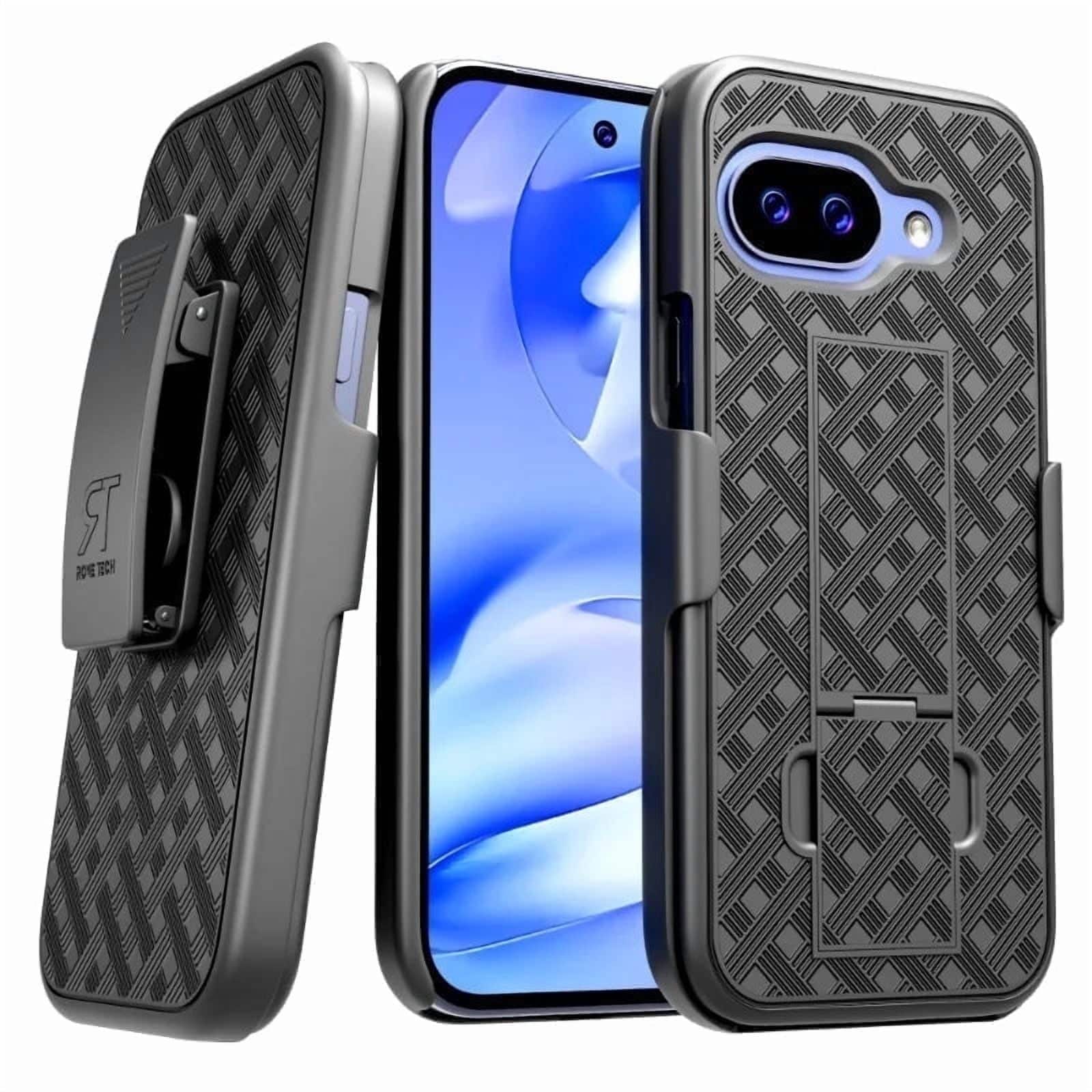 RomeTech - Shell Holster Combo Case for Google Pixel 9a - Black