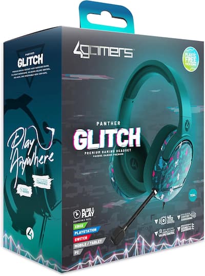 4Gamers Panther Headset GLITCH PS4, PS5, Xbox One, Series S/X 4Gamers Panther Headset GLITCH PS4, PS5, Xbox One, Series S/X