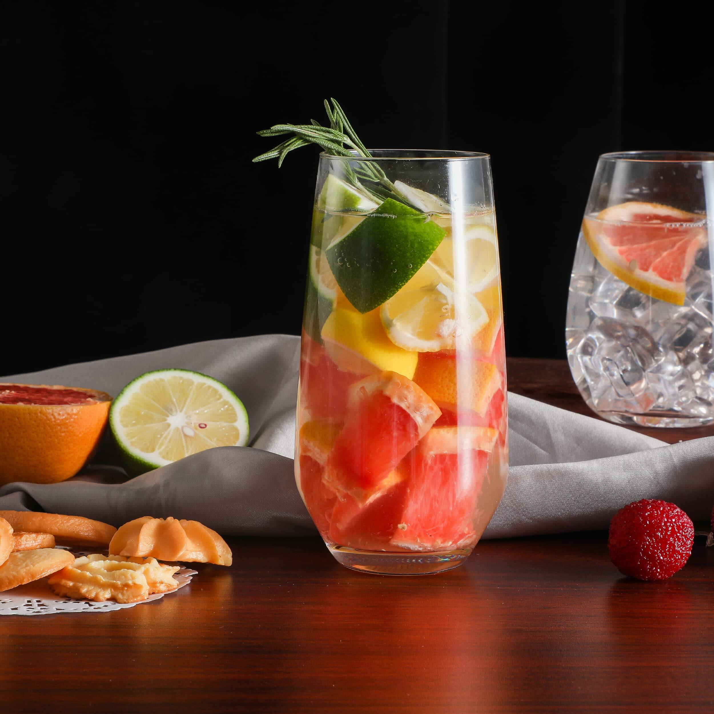 Back. Table 12 - TABLE 12 16.5-Ounce Beverage Glasses, Lead-Free Crystal, Break Resistant - Clear.