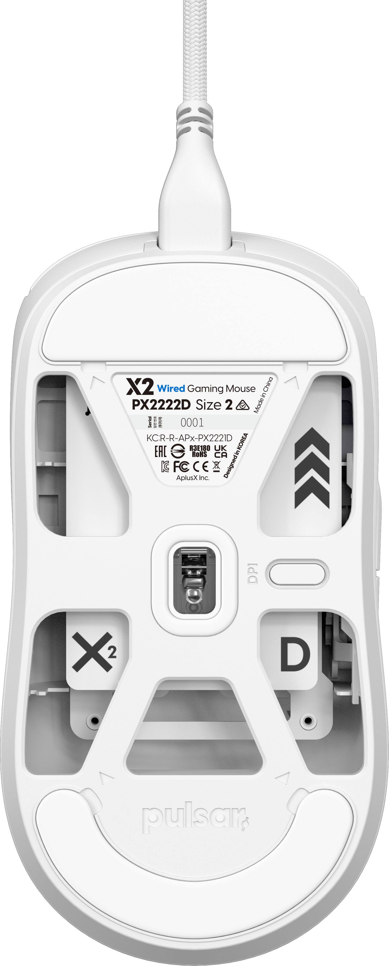 X2 Wired Gaming Mouse PX2222D Size 2 0001 KCR-R-APx-PX2221D KOREA R3E180 UK EAC Roms CA S FC AplusX Inc. x Designedi DPI X 2 D pulsar,