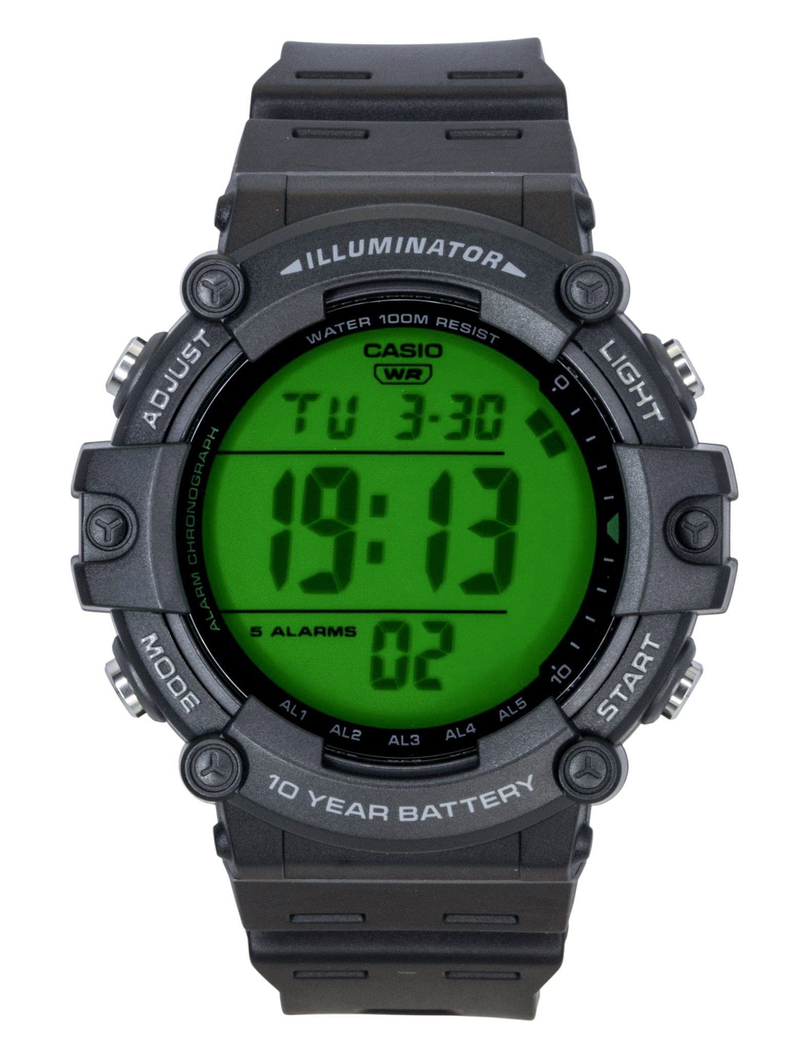 Casio Standard Digital Graph Moon Phase Resin Strap Quartz WS