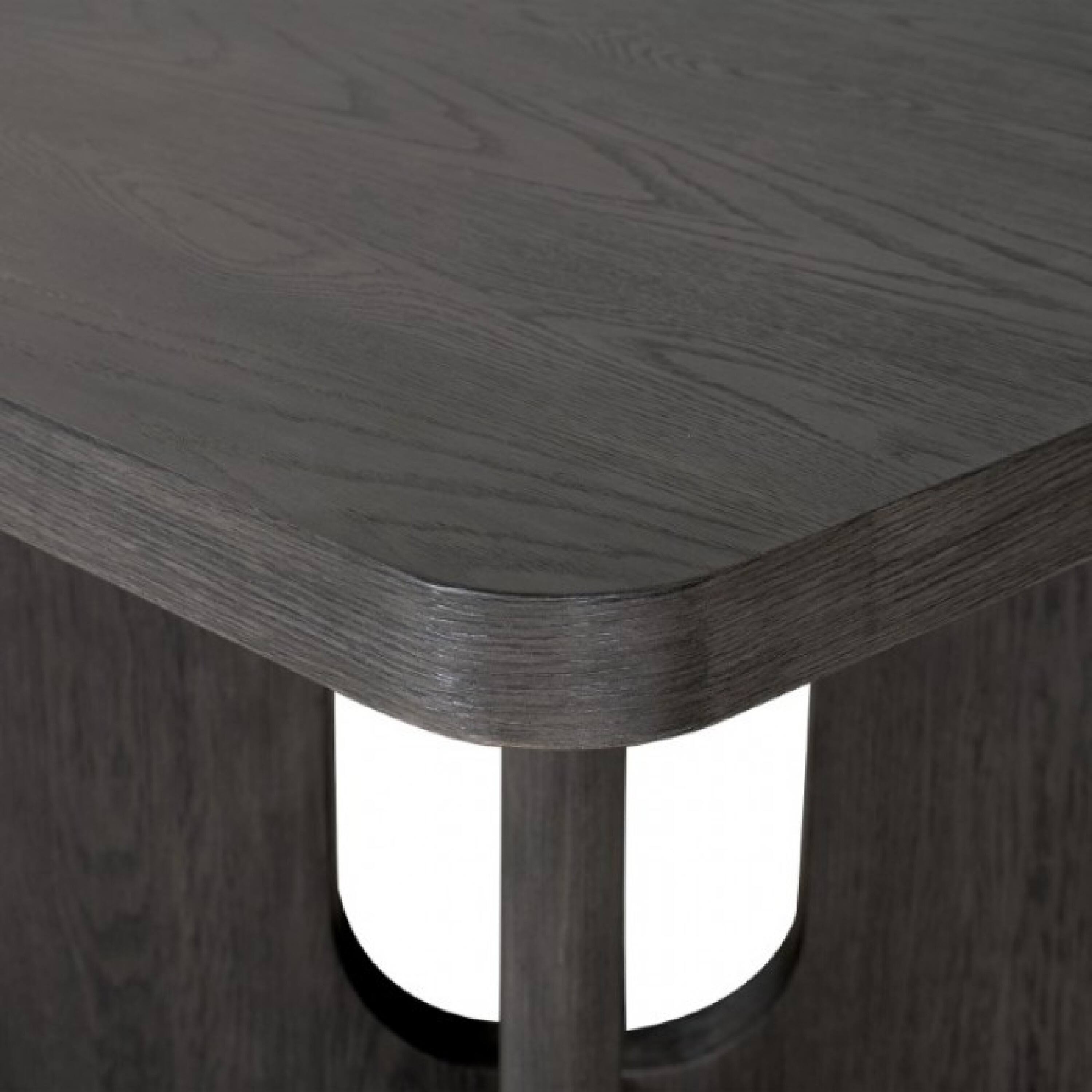 Alt View 3. Manhattan Lane - Zoko Square Counter Height Dining Table, Pedestal Base, Ash Gray Wood - Ash Gray.