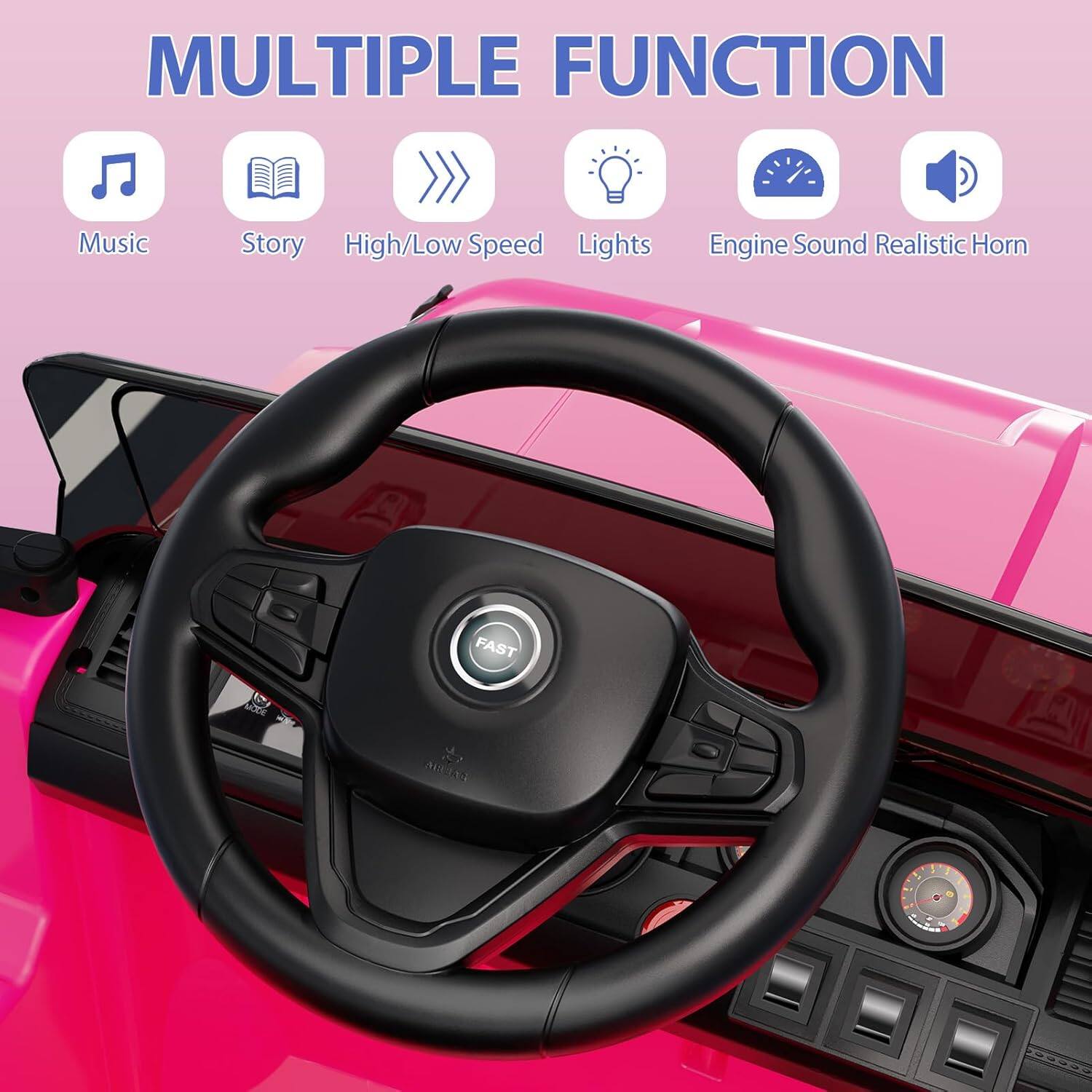 MULTIPLE FUNCTION

- Music
- Story
- High/Low Speed
- Lights
- Engine Sound Realistic Horn

FAST dock