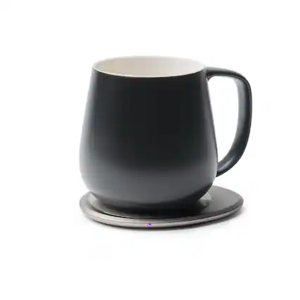 Front. OHOM - OHOM Ui Plus Set Self-Heating Mug Black - Black.