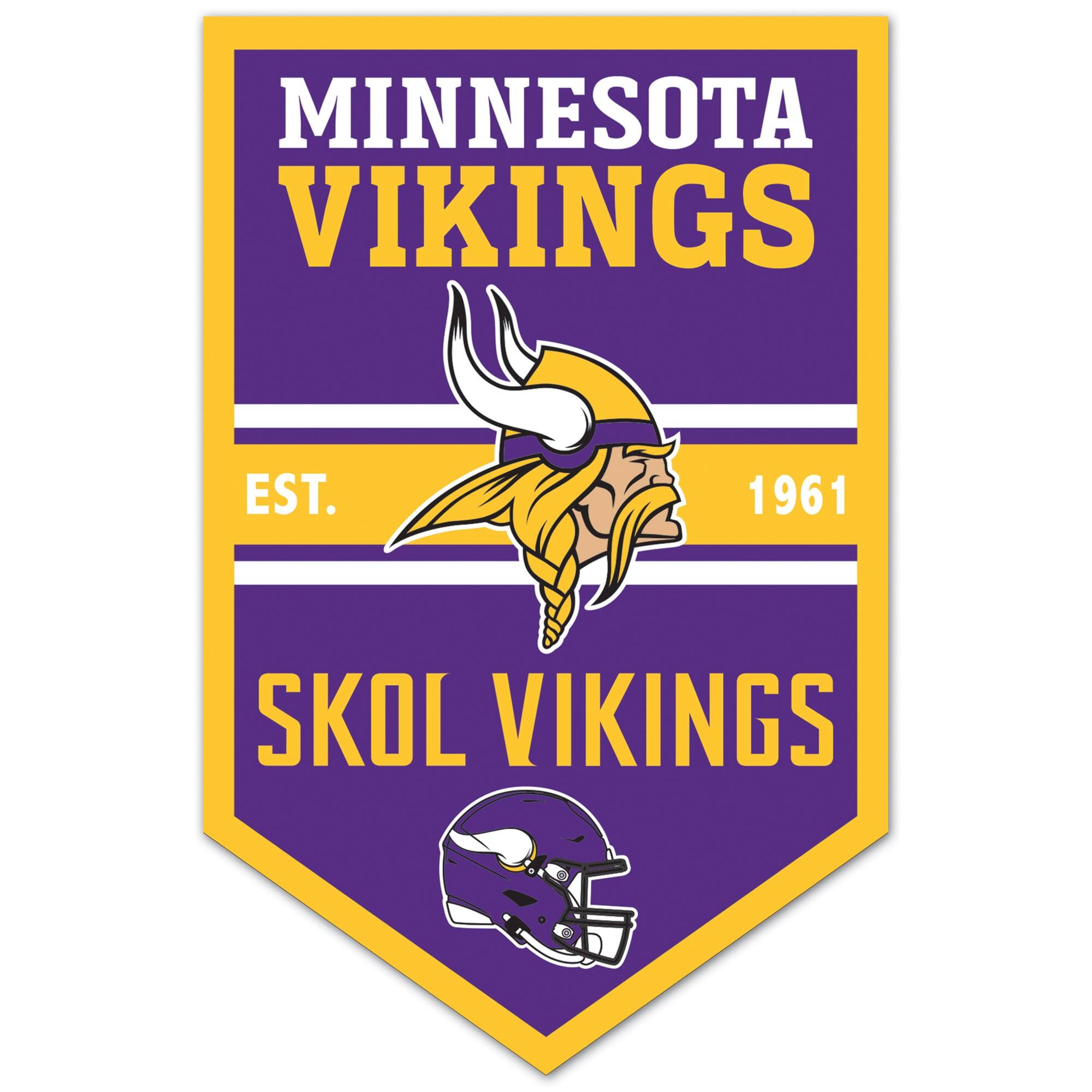 Minnesota Vikings 11" x 17" Chevron Wood Sign