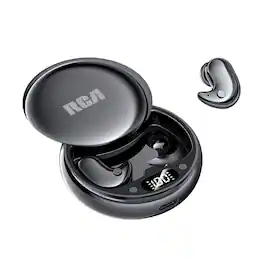 RCA - Wave-80 True Wireless Earbuds, 20H Playtime, Hi-Res Audio, Big Bass - Black