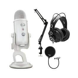 Blue Microphones - Yeti USB Microphone (White Mist) with Microphone Stand Bundle