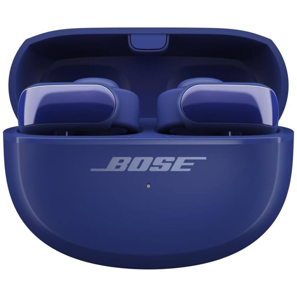 Left. Bose - Ultra Open Earbuds Bluetooth Open-Ear Clip-On Headphones + 26-Month Extended Warranty Protection - Midnight Violet.