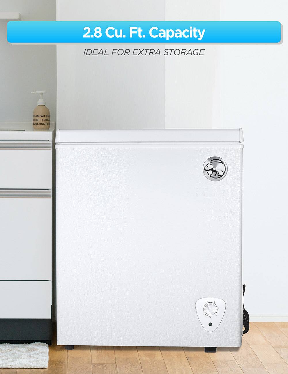 2.8 Cu. Ft. Capacity  
Ideal for Extra Storage