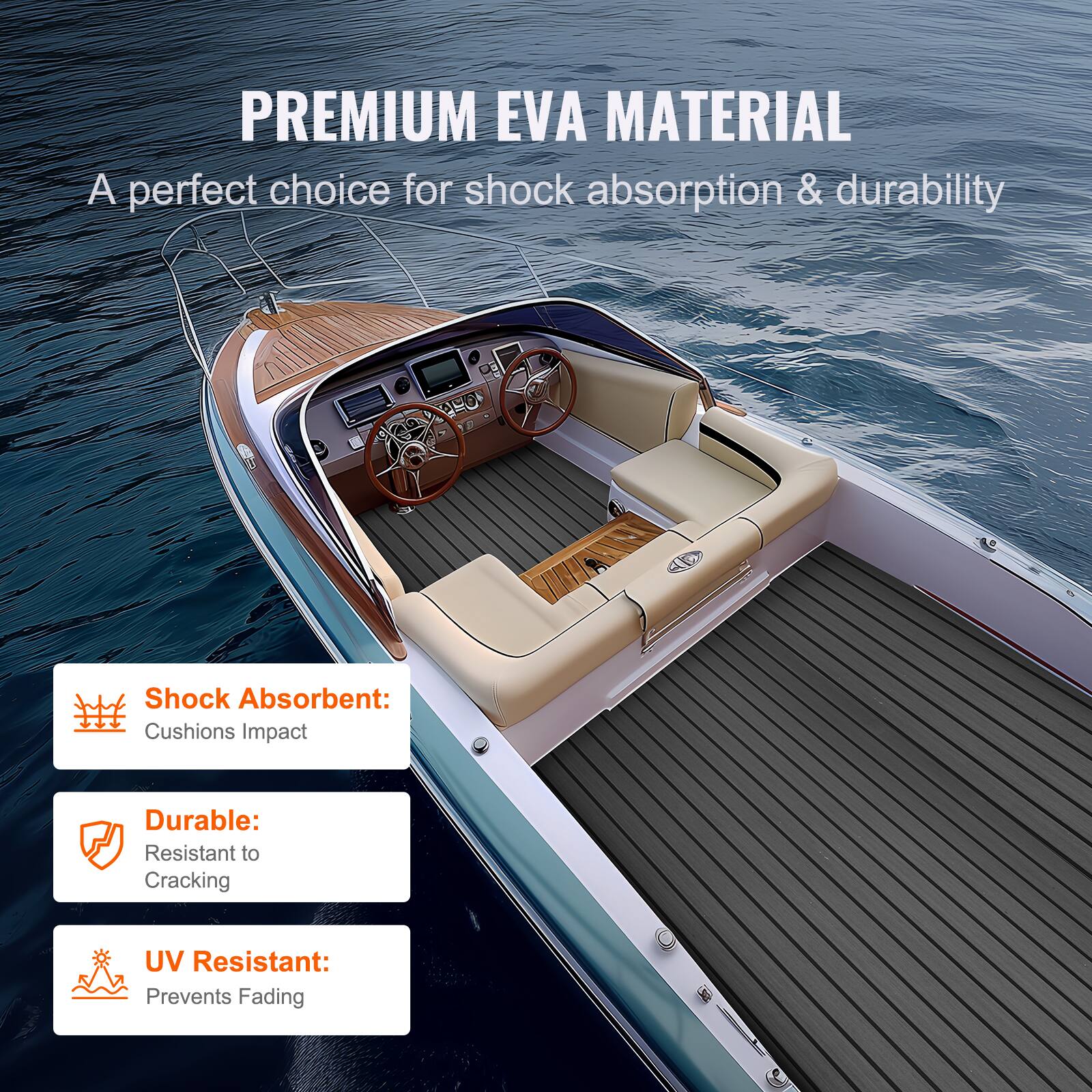 PREMIUM EVA MATERIAL  
A perfect choice for shock absorption & durability  

- Shock Absorbent: Cushions Impact  
- Durable: Resistant to Cracking  
- UV Resistant: Prevents Fading