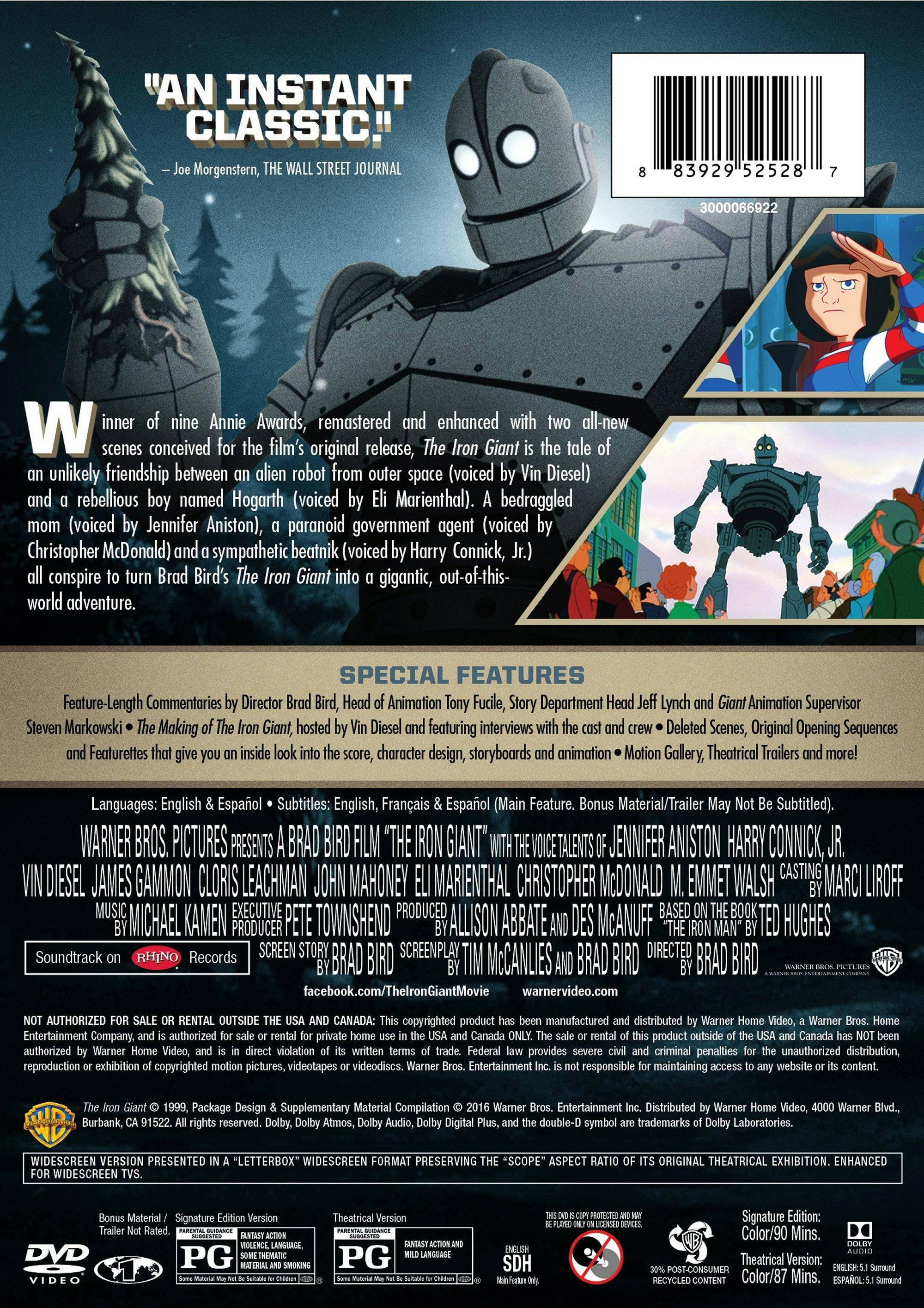 Angle. The Iron Giant: Signature Edition (DVD Signature Edition) [DVD].