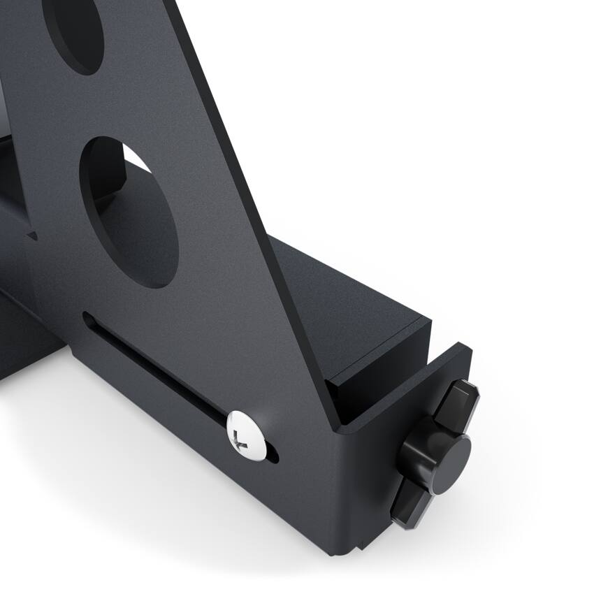 Alt View 3. RackSolutions - RackSolutions Universal Adjustable Rack To Tower Stand (1U-2U) - Black.
