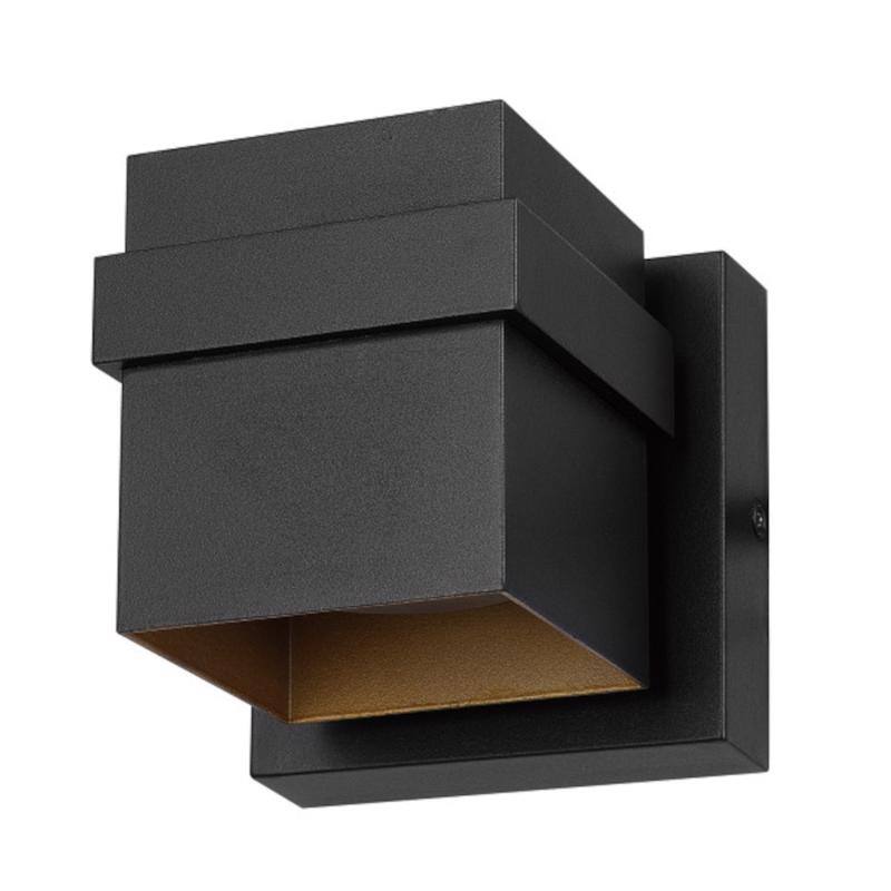 Angle. Globe Electric - Globe Electric 1-Light Matte Black Petite Structure Wall Sconce.
