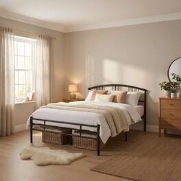 Vecelo - Full Metal Bed Frame - 12.4" Underbed Storage, Noise Free & No Box Spring Needed, 82.44x60.71 Inch - Black