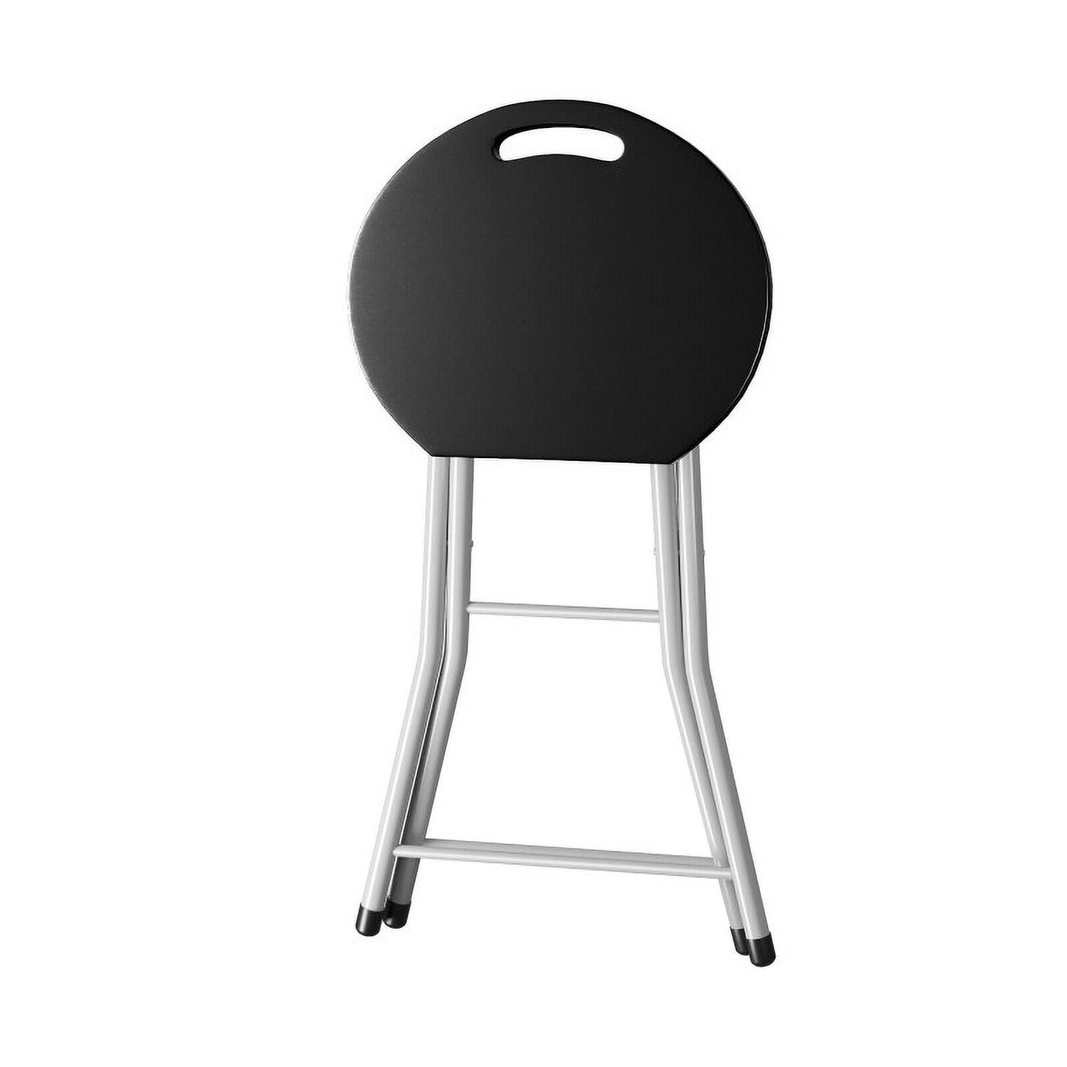 Alt View 5. Kadyn - 28 In Portable Folding Stools with 330lbs Limited Sturdy Frame, Outdoor Dining Chair for Outside Patio-Black - Black.