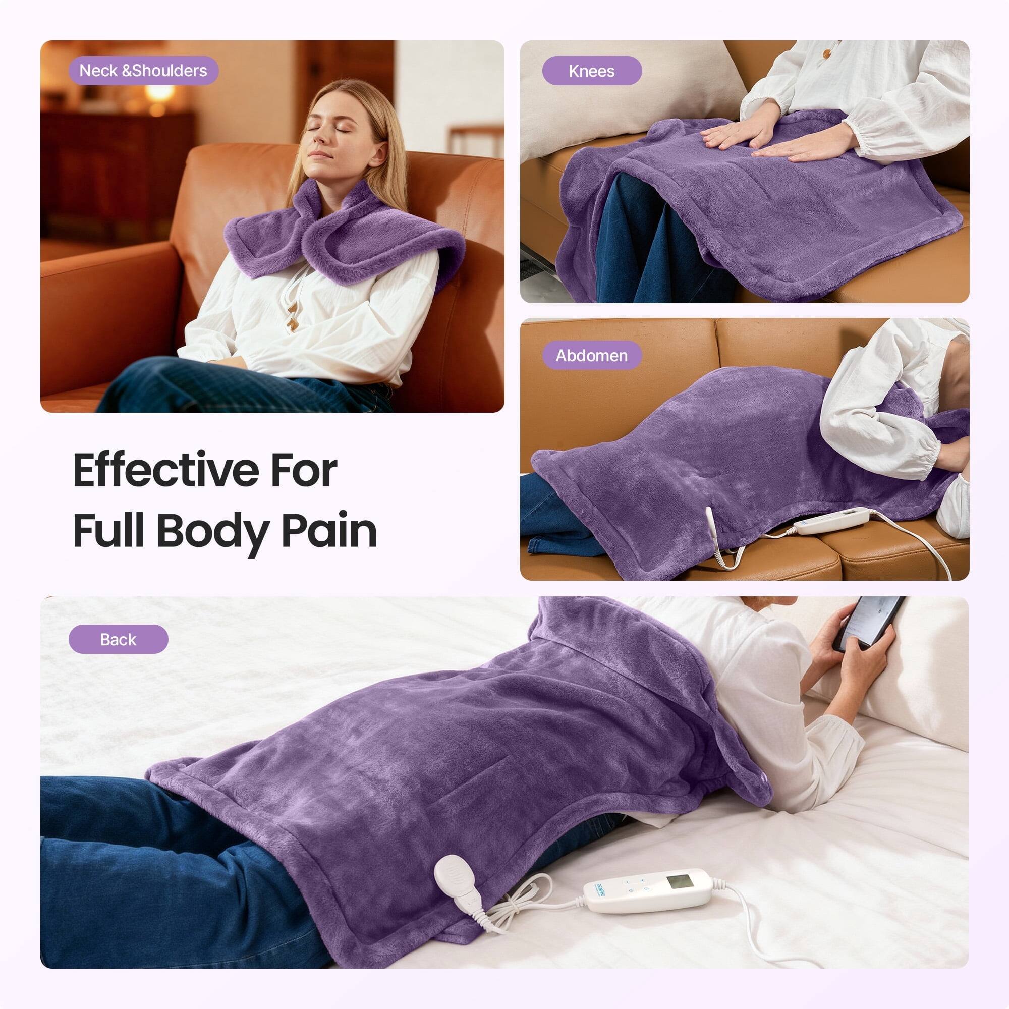 Neck & Shoulders  
Knees  
Abdomen  
Effective For Full Body Pain  
Back