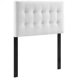 Lily Biscuit Tufted Performance Velvet Twin Headboard by Modway - White