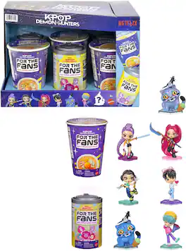 Mattel - KPOP Demon Hunters FOR THE FANS Pack 6-Piece A Assortment with Display - COLLECTIBLES - Multicolor