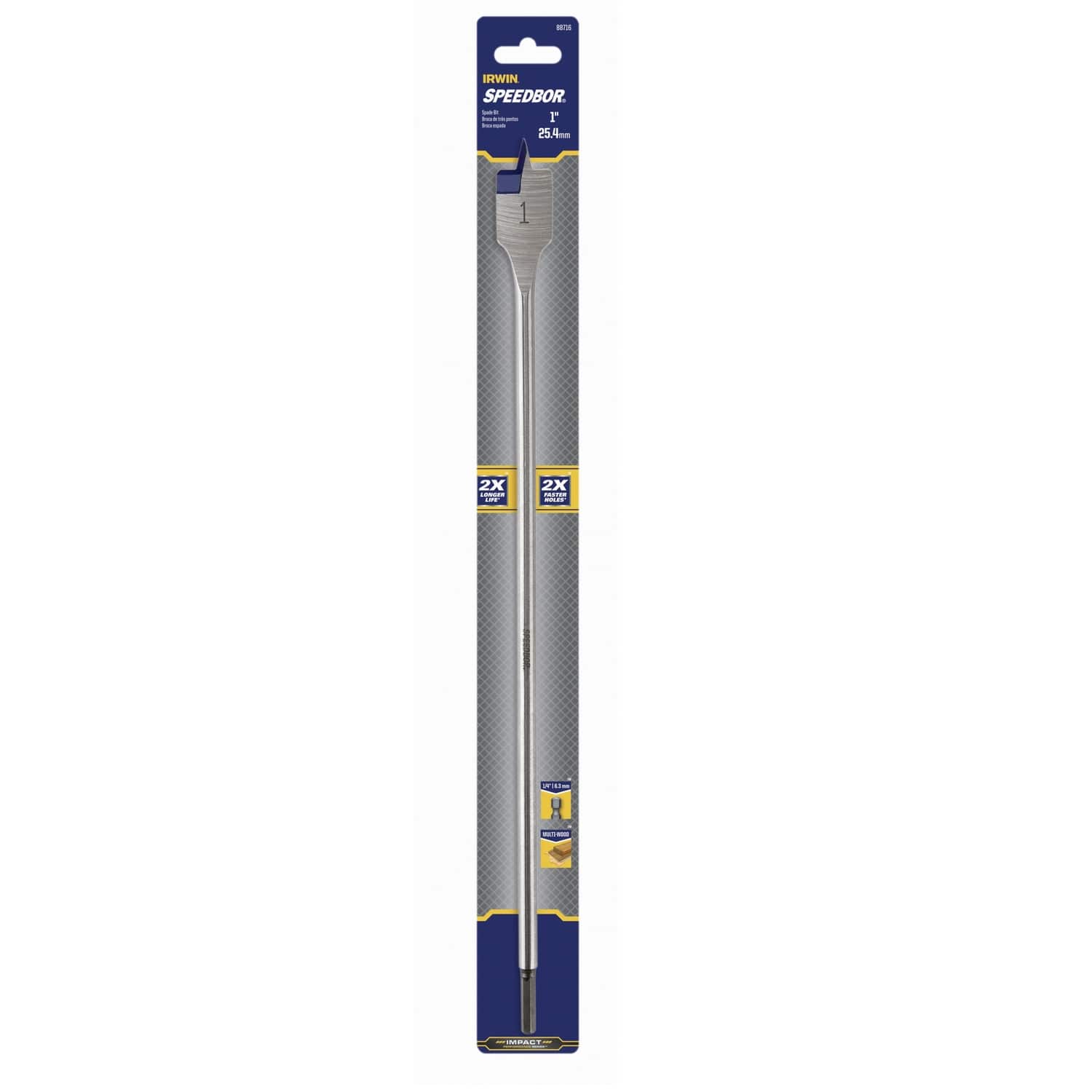 Irwin - Speedbor 1 in. X 16 in. L Carbon Steel Wood Boring Bit Hex Shank 1 pc price history on PriceWatchPro