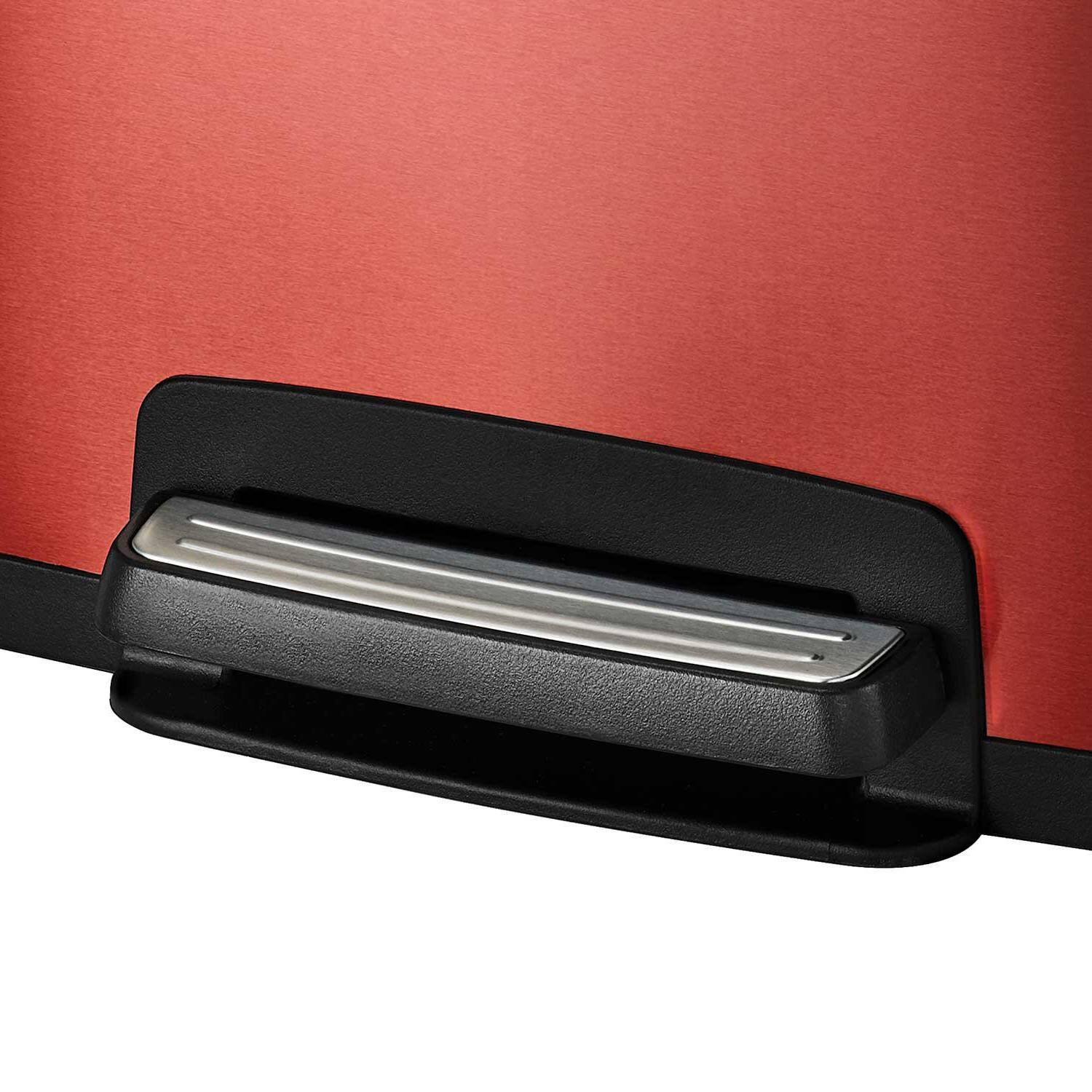 Back. Hivvago - Stainless Steel 13-Gallon Kitchen Trash Can with Step Lid in Copper Red Finish - Copper Red Finish.