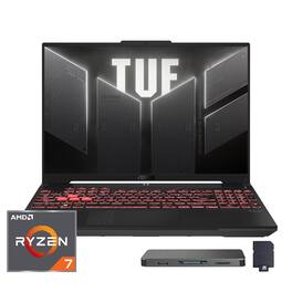 ASUS - TUF A16 16" Gaming Laptop,Ryzen 7 7445HS,GeForce RTX 4050,64GB DDR5,4TB SSD+1TB Dock Set,Backlit,Win 11 Pro - Gray