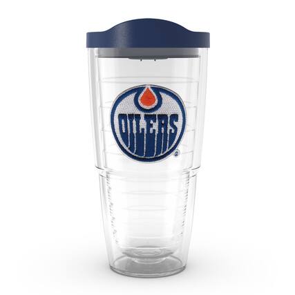 Front. Tervis - Edmonton Oilers 24oz. Emblem Classic Tumbler - Multicolor.