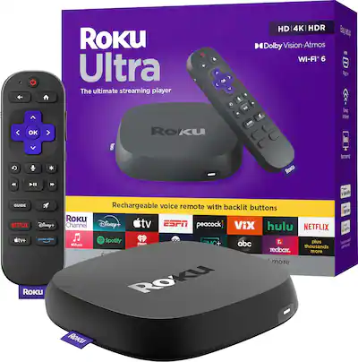 Roku Ultra 4K/HDR10+/Dolby Vision Atmos Streaming Device