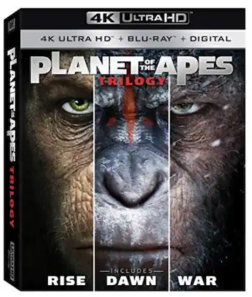Front. Planet of the Apes Trilogy - 4K Blu-Ray.