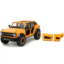Jada - 2021 Ford Bronco with Extra Wheels "Just Trucks" Series 1/24 - Orange Metallic