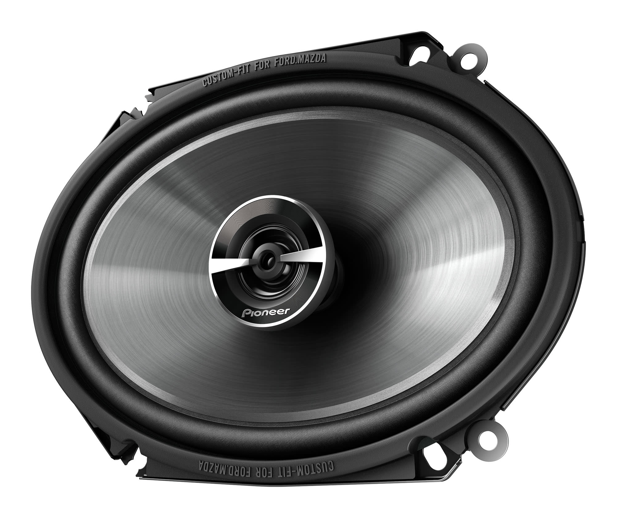 Angle. Pioneer - 6" x 8" 2-way Coaxial Speakers (Pair) - Black.