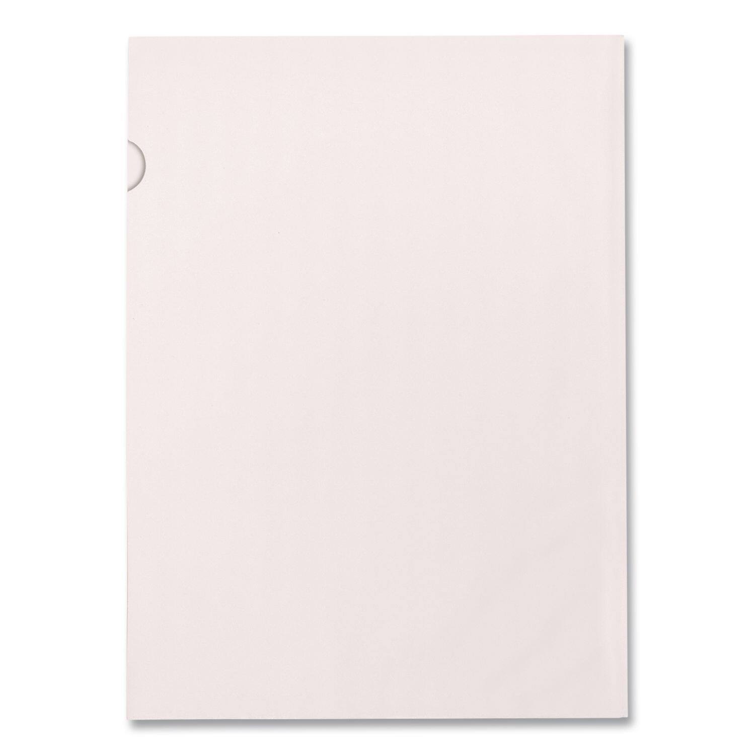 Left. Tops Business Forms - Poly Color Transparent File Jackets, Letter Size, Clear, 50/box.