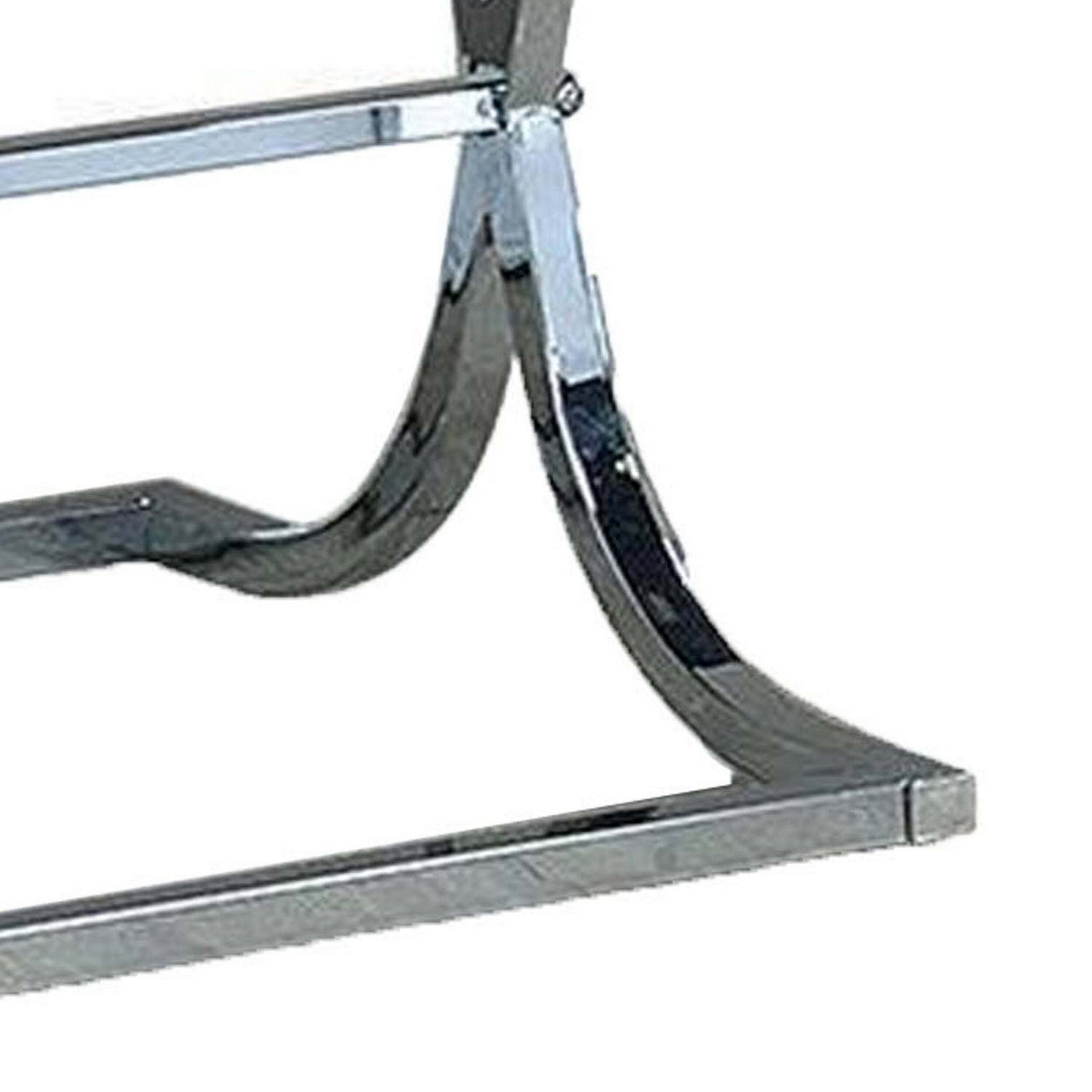 Alt View 3. Manhattan Lane - Gavin 24 Inch Side End Table, Mirrored Panels, Curved Crossed Base, Chrome - Silver.