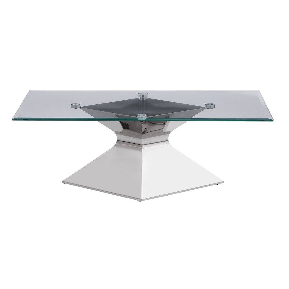 Alt View 2. Coaster Co. of America - Jenny Glass Top Stainless Steel Coffee Table Chrome - Silver.