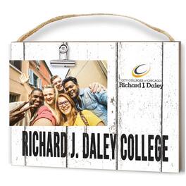 Jardine - Richard J Daley College Bulldogs 8'' x 10'' Weathered Design Clip It Frame - White