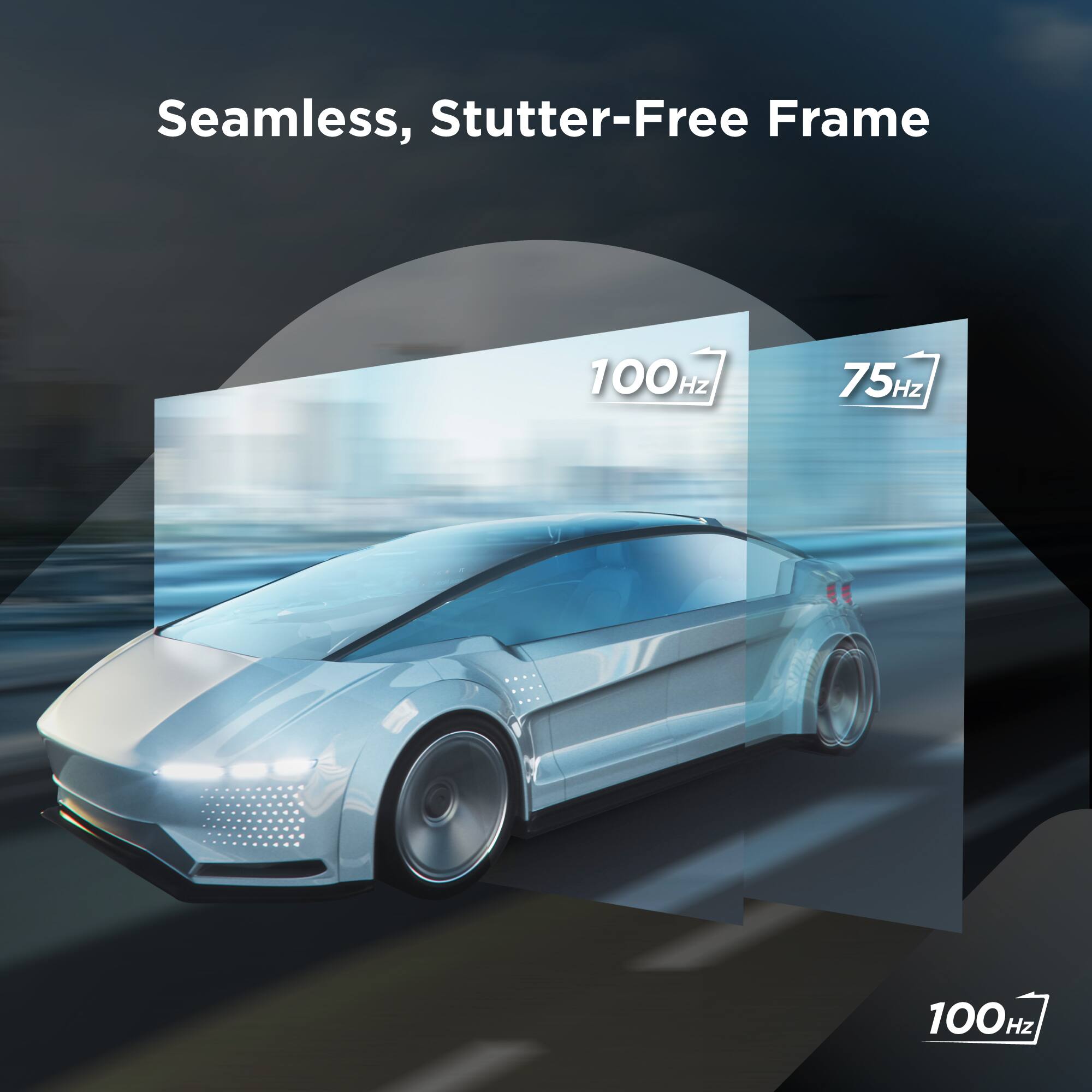 Seamless, Stutter-Free Frame

100Hz
75Hz
100Hz