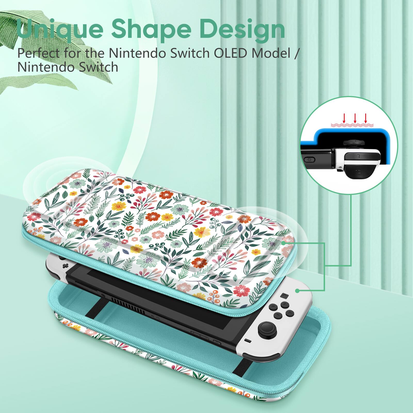 Unique Shape Design  
Perfect for the Nintendo Switch OLED Model / Nintendo Switch